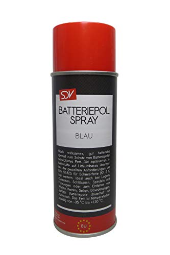 SDV Chemie Batteriepolspray blau 1x 400ml Batteriepol Schutz Fett Spray Batterie-Pol-Fett Kontaktfett von SDV Chemie