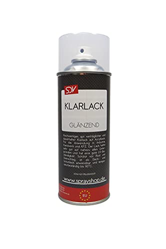 SDV Chemie Klarlack Spray glänzend 12x 400ml schnelltrocknend Acryl Sprühlack Autolack Felgen KFZ von SDV Chemie