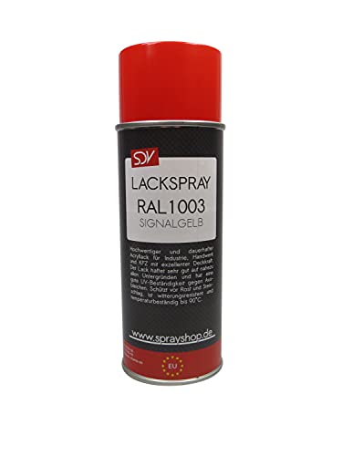 SDV Chemie Lackspray RAL 1003 SIGNALGELB 1x 400ml glänzend Acryllack von SDV Chemie