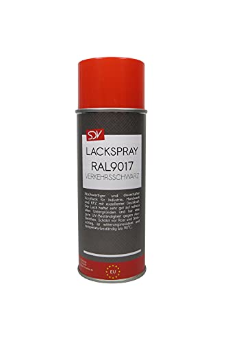 SDV Chemie Lackspray RAL 9017 VERKEHRSSCHWARZ 1x 400ml glänzend Acryllack von SDV Chemie