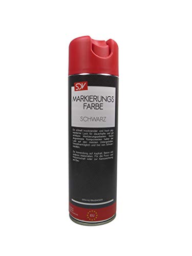 SDV Chemie Markierungsfarbe Schwarz 1x 500ml Farbspray Markierspray Markierungsspray Forstspray Forstfarbe Markierungsspray von SDV Chemie