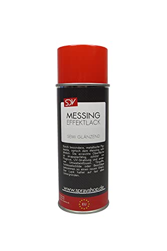 SDV Chemie Messing Effektlackspray 1x 400ml Spraydose Messinglack Metall Effektlack Acryllack Spray von SDV Chemie