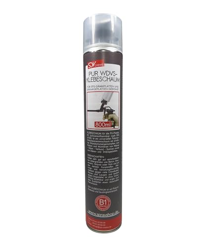 SDV Chemie PUR WDVS Klebeschaum 1x 800ml Brandstoffklasse B1 schwer entflammbar Pistolenschaum Dämmstoffkleber Dämmschaum Bauschaum SDV Chemie PUR WDVS Klebeschaum 1x 800ml Brandstoffklasse B1 schwer entflammbar Pistolenschaum Dämmstoffkleber Dämmschaum Bauschaum von SDV Chemie
