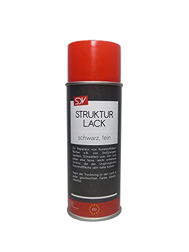 SDV Chemie Strukturlack Spray 6x 400ml schwarz fein Kunststoff Struktur Spray Autolack KFZ von SDV Chemie