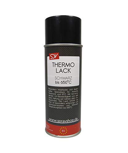 SDV Chemie Thermolack Spray schwarz bis 650°C 1x 400ml Auspufflack Ofenlack Motorlack Grill Lack von SDV Chemie