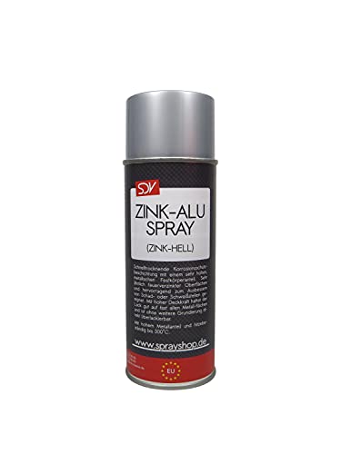 SDV Chemie Zink-ALU-Spray 98% REIN 6x 400m Zink hell Korrosionsschutz Grundierung bis 300°C Zinkspray von SDV Chemie