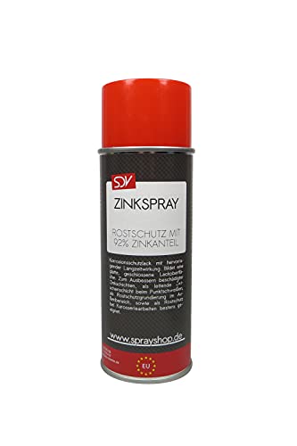 SDV Chemie Zinkspray 6x 400ml mit 92% Zink im Trockenfilm Zinkstaub Rostschutz Grundierung Zink-Spray Zinc Spray von SDV Chemie