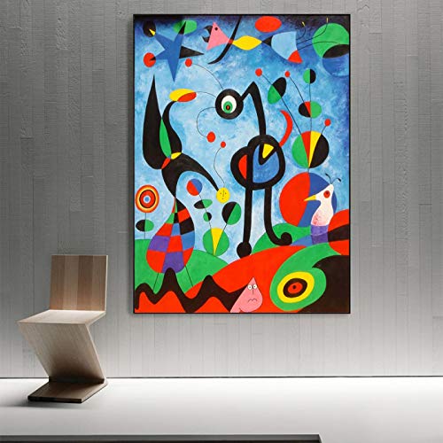 Der Garten 1925 von Joan Miro Leinwand Gemälde Wandkunst Poster und Drucke Joan Miro Berühmte Kunst Leinwandbilder Für Wohnzimmer 30x45cm Rahmenlos von SDVIB