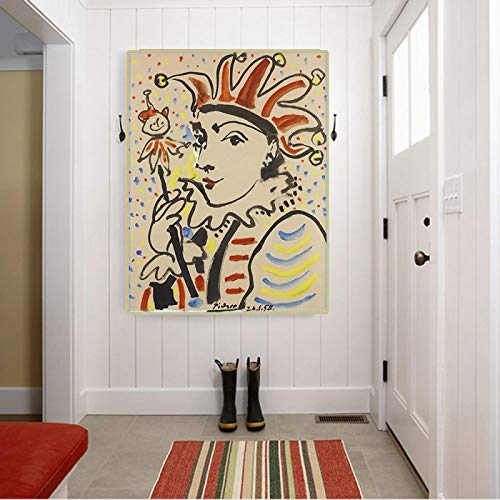 Pablo Picasso《Karneval》Leinwandkunst Ölgemälde Kunstwerk Poster Drucke Bild Moderne Wand Home Wohnzimmer Dekoration 60x80cm Rahmenlos von SDVIB