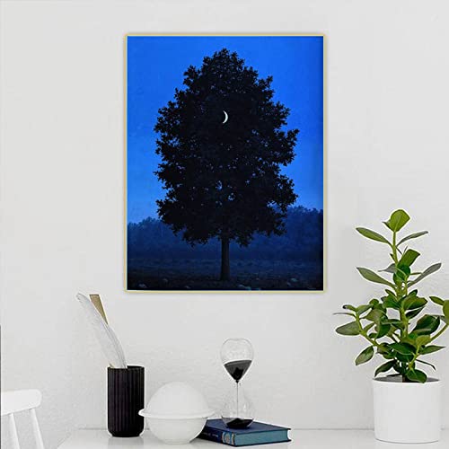 Rene Magritte "September Sixteenth" Surrealismus Leinwand Kunst Ölgemälde Ästhetik Skandinavische Heimdekoration 70x100cm Rahmenlos von SDVIB