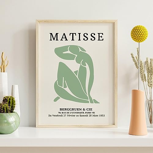 SDVIB Abstraktes Matisse-Grün-Poster, Vintage-Galerie, Wand-Leinwandgemälde, Wandkunstdruck, Bild, Wohnzimmer, Inneneinrichtung, Heimdekoration, 50 x 70 cm, rahmenlos von SDVIB