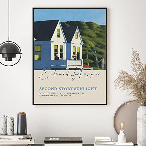 SDVIB Edward Hopper Poster Vintage Leinwand Malerei Hotel Kunstdruck Stadtlandschaft Wandbild Nordic Für Wohnzimmer Dekor 60x80cm Rahmenlos von SDVIB