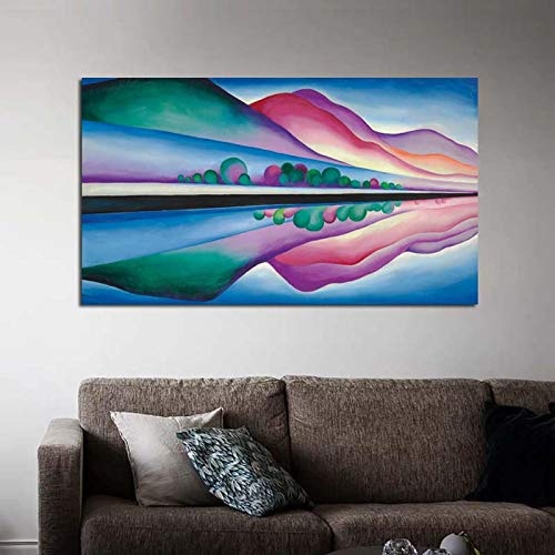 SDVIB Georgia o'Keeffe Reflexion Wandkunst Leinwand Malerei Poster Drucke Moderne Malerei Wandbild Für Wohnzimmer Wohnkultur 40x60cm Rahmenlos von SDVIB