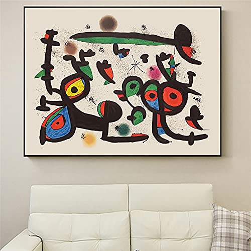 SDVIB Joan Miro Berühmtes Vintages abstraktes Surrealismus-Ölgemälde, Reproduktion, Poster und Drucke, Wandkunst, Bild, Raumdekoration, 60 x 90 cm, rahmenlos von SDVIB