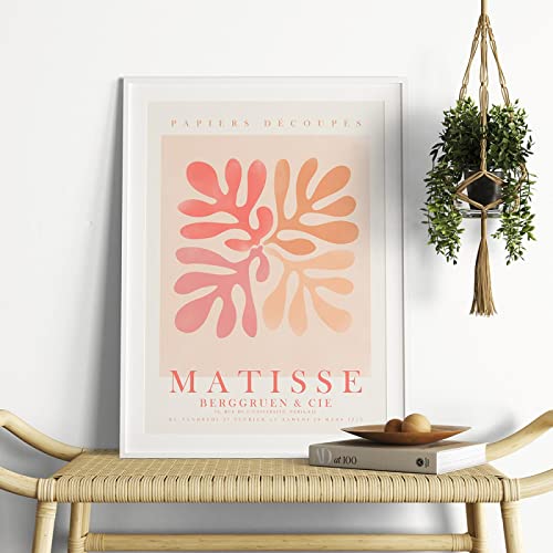 SDVIB Pink Matisse Dänische Pastellästhetische Blumentänzer Wandkunst Leinwandmalerei Nordische Posterdrucke Wandbild Wohnzimmerdekor 60x80cm Rahmenlos von SDVIB