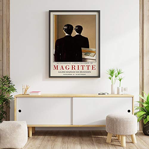 SDVIB Rene Magritte Leinwandgemälde, klassische Figur, Mann, Reproduktion von Kunstwerken, Poster und Druck, Wandkunstbild für Wohnzimmer, 40 x 60 cm, ohne Rahmen von SDVIB