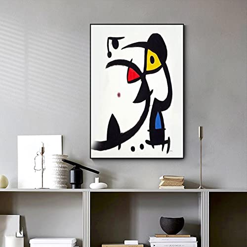 SDVIB Vintage abstrakte Ausstellungsserie Joan Miro, Leinwandgemälde, Poster und Druck, Wandkunst, Bilder für Wohnzimmer, Heimdekoration, 30 x 50 cm, rahmenlos von SDVIB