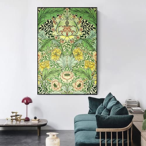 SDVIB William Morris Kunstposter für Wohnzimmer, Kunstposter, Dekoration, Satinstoff, leuchtende Farben, Morden-Druckwand, 40 x 60 cm, rahmenlos von SDVIB