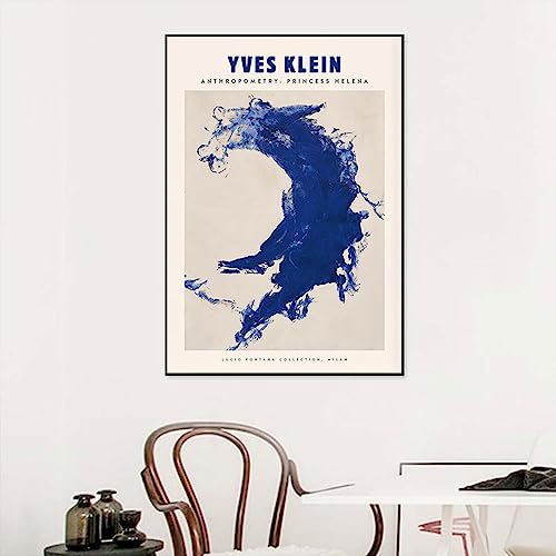 SDVIB Yves Klein abstrakte blaue Kreis-Poster und Drucke, Leinwandgemälde, nordische Wandkunst, Bilder für Wohnzimmer, Heimdekoration, 60 x 80 cm, rahmenlos von SDVIB