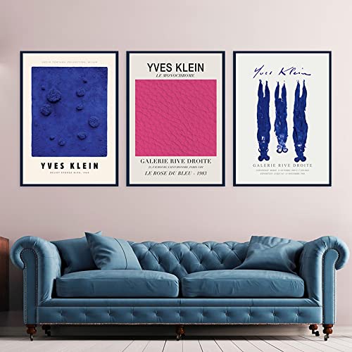 Yves Klein Kunstdruck, Klein Blau und Rosa, monochromes Kunstwerk, Ausstellungsplakat, Galerie, Wandkunst, Leinwandgemälde, Heimdekoration, 40 x 50 cm, 3 Stück, rahmenlos Yves Klein Kunstdruck, Klein Blau und Rosa, monochromes Kunstwerk, Ausstellungsplakat, Galerie, Wandkunst, Leinwandgemälde, Heimdekoration, 40 x 50 cm, 3 Stück, rahmenlos von SDVIB