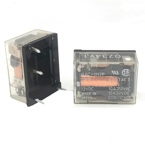Relais G6C-1117P-US 12VDC G6C-1117P 12VDC DC12V 12V 10A 250VAC 4PIN(5PCS) von SDVUAHUJ