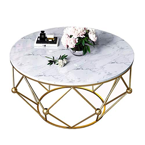 Couchtisch für Wohnzimmer Couchtisch Marmor Weiß Rund L Beistelltisch Modern Hochglanz Sofatisch Gästetisch Wartezimmer Tisch Gold 70 x 70 x 45 cm Couchtisch für Wohnzimmer Couchtisch Marmor Weiß Rund L Beistelltisch Modern Hochglanz Sofatisch Gästetisch Wartezimmer Tisch Gold 70 x 70 x 45 cm von SDVantage