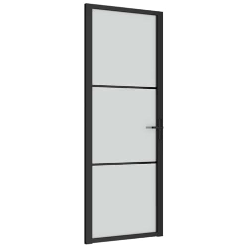 Innentür mit Türgriff, Stabiler Aluminiumrahmen, Moderne Designtüren für Badezimmer, Küche, Esszimmer, 76x201,5 cm Schwarz Mattglas und Aluminium Innentür mit Türgriff, Stabiler Aluminiumrahmen, Moderne Designtüren für Badezimmer, Küche, Esszimmer, 76x201,5 cm Schwarz Mattglas und Aluminium von SDWEHBJ
