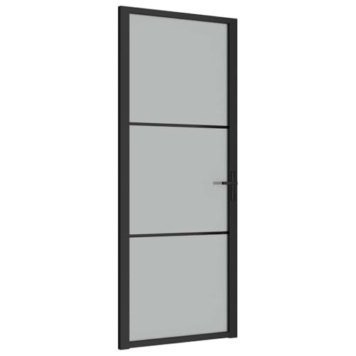 Innentür mit Türgriff, Stabiler Aluminiumrahmen, Moderne Designtüren für Badezimmer, Küche, Esszimmer, 83x201,5 cm Schwarz Mattglas und Aluminium Innentür mit Türgriff, Stabiler Aluminiumrahmen, Moderne Designtüren für Badezimmer, Küche, Esszimmer, 83x201,5 cm Schwarz Mattglas und Aluminium von SDWEHBJ