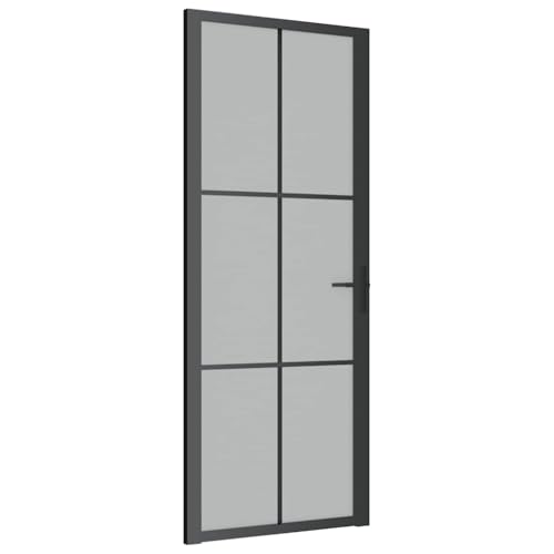 Innentür mit Türgriff, Stabiler Aluminiumrahmen, Moderne Designtüren für Badezimmer, Küche, Esszimmer, 83x201,5 cm Schwarz Mattglas und Aluminium Innentür mit Türgriff, Stabiler Aluminiumrahmen, Moderne Designtüren für Badezimmer, Küche, Esszimmer, 83x201,5 cm Schwarz Mattglas und Aluminium von SDWEHBJ