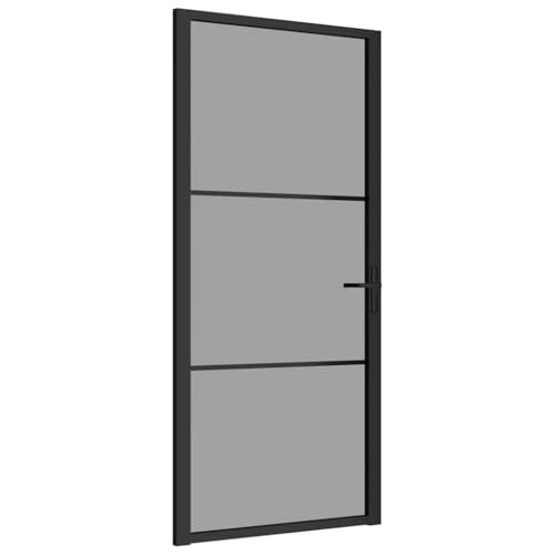 Innentür mit Türgriff, Stabiler Aluminiumrahmen, Moderne Designtüren für Badezimmer, Küche, Esszimmer, 93x201,5 cm Schwarz ESG Glas und Aluminium Innentür mit Türgriff, Stabiler Aluminiumrahmen, Moderne Designtüren für Badezimmer, Küche, Esszimmer, 93x201,5 cm Schwarz ESG Glas und Aluminium von SDWEHBJ