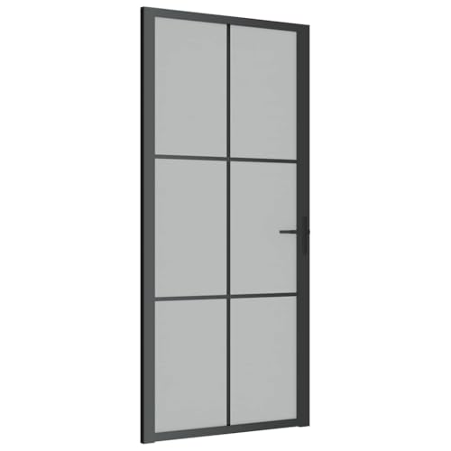Innentür mit Türgriff, Stabiler Aluminiumrahmen, Moderne Designtüren für Badezimmer, Küche, Esszimmer, 93x201,5 cm Schwarz Mattglas und Aluminium Innentür mit Türgriff, Stabiler Aluminiumrahmen, Moderne Designtüren für Badezimmer, Küche, Esszimmer, 93x201,5 cm Schwarz Mattglas und Aluminium von SDWEHBJ
