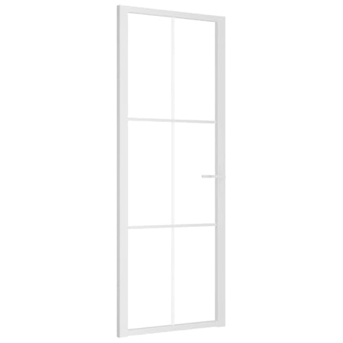 Innentür mit Türgriff, Stabiler Aluminiumrahmen, Moderne Designtüren für Badezimmer, Küche, Esszimmer, Esszimmer, 76x201,5 cm Weiß ESG-Glas und Aluminium Innentür mit Türgriff, Stabiler Aluminiumrahmen, Moderne Designtüren für Badezimmer, Küche, Esszimmer, Esszimmer, 76x201,5 cm Weiß ESG-Glas und Aluminium von SDWEHBJ