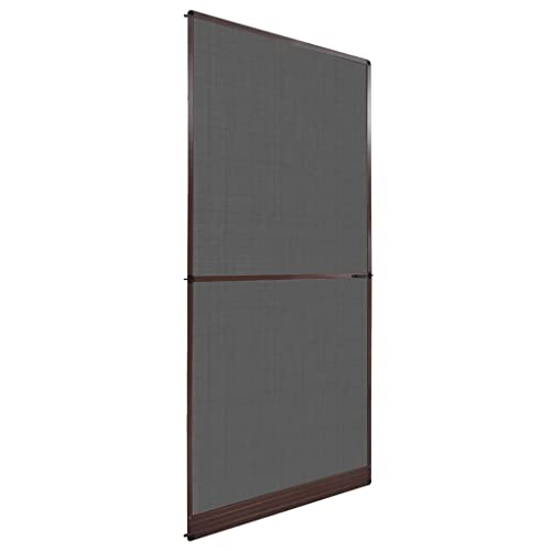 Insektenschutz mit Scharnieren für Türen, Insektenschutzgitter mit UV-beständigem Fiberglasnetz für Terrasse, Garten, Küche, 100x215 cm Braun Aluminium von SDWEHBJ