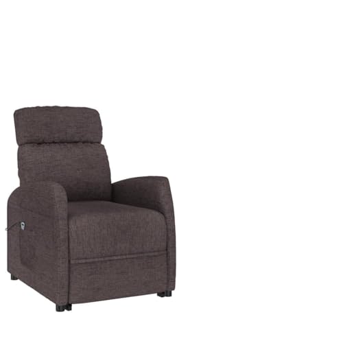 SDWEHBJ Aufstehsessel, Relaxsessel mit Liegefunktion, Aufstehhilfe, Polstersessel mit Seitentasche für Wohnzimmer, Schlafzimmer, 65x97x104.5 cm Dunkelbraun Stoff von SDWEHBJ