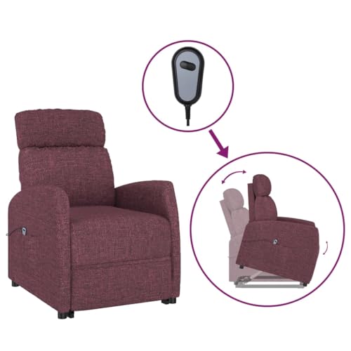 SDWEHBJ Aufstehsessel, Relaxsessel mit Liegefunktion, Aufstehhilfe, Polstersessel mit Seitentasche für Wohnzimmer, Schlafzimmer, 65x97x104.5 cm Lila Stoff SDWEHBJ Aufstehsessel, Relaxsessel mit Liegefunktion, Aufstehhilfe, Polstersessel mit Seitentasche für Wohnzimmer, Schlafzimmer, 65x97x104.5 cm Lila Stoff von SDWEHBJ