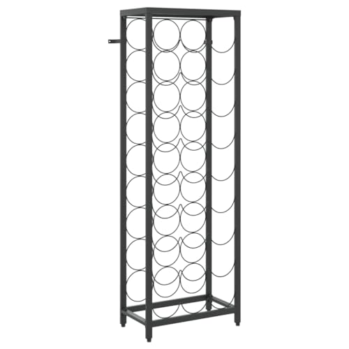 SDWEHBJ Flaschenregal für 27 Flaschen, Weinflaschenhalter, Industrielles Weinregal, Flaschenablage für Bar Küche Restaurant, 34x18x100 cm Schmiedeeisen von SDWEHBJ