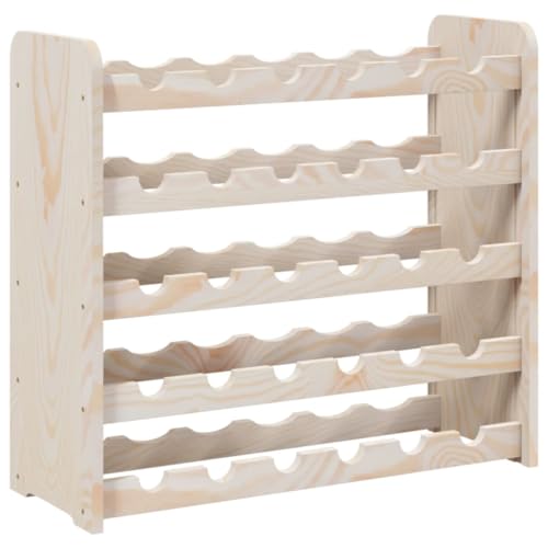 SDWEHBJ Flaschenregal für 30 Flaschen, Weinregal, Weinständer Klein, Weinflaschenhalter für Weinkeller, Wohnzimmer, Keller, 67,5x25x60 cm Massivholz Kiefer von SDWEHBJ