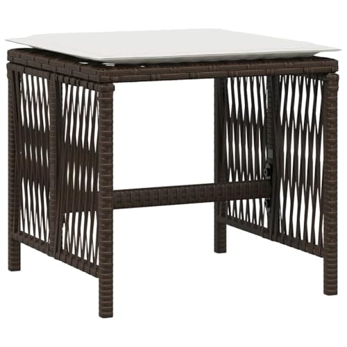 SDWEHBJ Gartenhocker mit Kissen, 4 STK, Freizeitstuhl, Garten-Esszimmer-Stühle, Hocker Outdoor, Sitzhocker für Balkon, Terrasse, Braun 41x41x36 cm Poly Rattan SDWEHBJ Gartenhocker mit Kissen, 4 STK, Freizeitstuhl, Garten-Esszimmer-Stühle, Hocker Outdoor, Sitzhocker für Balkon, Terrasse, Braun 41x41x36 cm Poly Rattan von SDWEHBJ