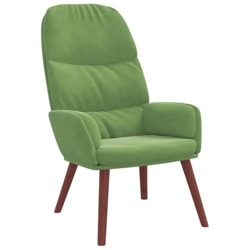SDWEHBJ Relaxsessel, Beistellstuhl, Modern Freizeitstuhl Gepolstert mit Massivholzrahmen, Lesesessel Für Wohnzimmer, Schlafzimmer, 70x77x98 cm Hellgrün Samt von SDWEHBJ