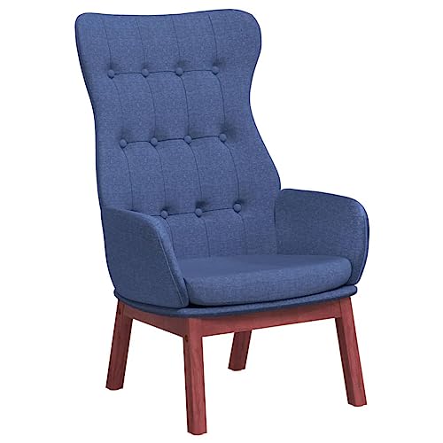 SDWEHBJ Relaxsessel, Beistellstuhl, Modern Freizeitstuhl Gepolstert mit Massivholzrahmen, Stofflesestuhl Für Wohnzimmer, Schlafzimmer, 70x77x94 cm Blau Stoff SDWEHBJ Relaxsessel, Beistellstuhl, Modern Freizeitstuhl Gepolstert mit Massivholzrahmen, Stofflesestuhl Für Wohnzimmer, Schlafzimmer, 70x77x94 cm Blau Stoff von SDWEHBJ