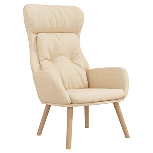 SDWEHBJ Relaxsessel, Beistellstuhl, Modern Freizeitstuhl Gepolstert mit Massivholzrahmen, Stofflesestuhl Für Wohnzimmer, Schlafzimmer, 70x77x94 cm Creme Stoff SDWEHBJ Relaxsessel, Beistellstuhl, Modern Freizeitstuhl Gepolstert mit Massivholzrahmen, Stofflesestuhl Für Wohnzimmer, Schlafzimmer, 70x77x94 cm Creme Stoff von SDWEHBJ