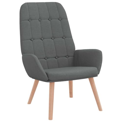 SDWEHBJ Relaxsessel, Beistellstuhl, Modern Freizeitstuhl Gepolstert mit Massivholzrahmen, Stofflesestuhl Für Wohnzimmer, Schlafzimmer, 70x77x94 cm Dunkelgrau Stoff SDWEHBJ Relaxsessel, Beistellstuhl, Modern Freizeitstuhl Gepolstert mit Massivholzrahmen, Stofflesestuhl Für Wohnzimmer, Schlafzimmer, 70x77x94 cm Dunkelgrau Stoff von SDWEHBJ