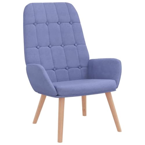 SDWEHBJ Relaxsessel, Beistellstuhl, Modern Freizeitstuhl Gepolstert mit Massivholzrahmen, Stofflesestuhl Für Wohnzimmer, Schlafzimmer, 70x77x94 cm Jeansblau Stoff von SDWEHBJ