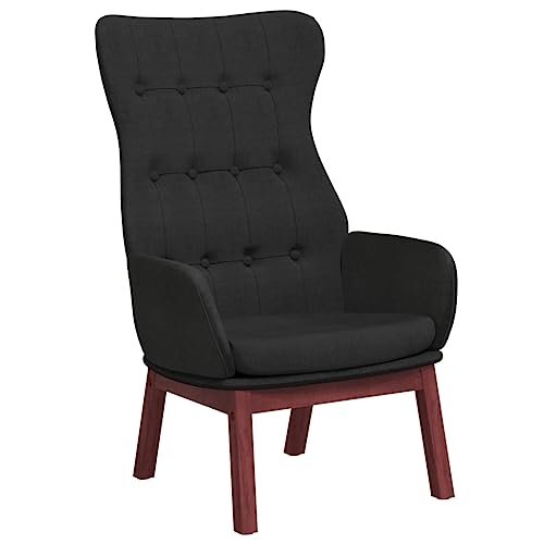 SDWEHBJ Relaxsessel, Beistellstuhl, Modern Freizeitstuhl Gepolstert mit Massivholzrahmen, Stofflesestuhl Für Wohnzimmer, Schlafzimmer, 70x77x94 cm Schwarz Stoff SDWEHBJ Relaxsessel, Beistellstuhl, Modern Freizeitstuhl Gepolstert mit Massivholzrahmen, Stofflesestuhl Für Wohnzimmer, Schlafzimmer, 70x77x94 cm Schwarz Stoff von SDWEHBJ