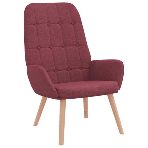 SDWEHBJ Relaxsessel, Beistellstuhl, Modern Freizeitstuhl Gepolstert mit Massivholzrahmen, Stofflesestuhl Für Wohnzimmer, Schlafzimmer, 70x77x94 cm Weinrot Stoff SDWEHBJ Relaxsessel, Beistellstuhl, Modern Freizeitstuhl Gepolstert mit Massivholzrahmen, Stofflesestuhl Für Wohnzimmer, Schlafzimmer, 70x77x94 cm Weinrot Stoff von SDWEHBJ