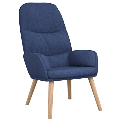 SDWEHBJ Relaxsessel, Beistellstuhl, Modern Freizeitstuhl Gepolstert mit Massivholzrahmen, Stofflesestuhl Für Wohnzimmer, Schlafzimmer, 70x77x98 cm Blau Stoff SDWEHBJ Relaxsessel, Beistellstuhl, Modern Freizeitstuhl Gepolstert mit Massivholzrahmen, Stofflesestuhl Für Wohnzimmer, Schlafzimmer, 70x77x98 cm Blau Stoff von SDWEHBJ