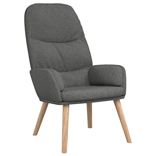 SDWEHBJ Relaxsessel, Beistellstuhl, Modern Freizeitstuhl Gepolstert mit Massivholzrahmen, Stofflesestuhl Für Wohnzimmer, Schlafzimmer, 70x77x98 cm Hellgrau Stoff von SDWEHBJ