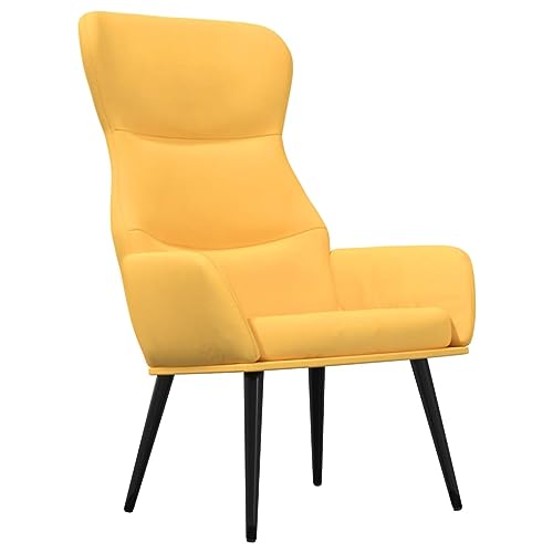 SDWEHBJ Relaxsessel, Beistellstuhl, Modern Freizeitstuhl Gepolstert mit Metallrahmen, Stofflesestuhl Für Wohnzimmer, Schlafzimmer, 70x77x94 cm Senfgelb Stoff SDWEHBJ Relaxsessel, Beistellstuhl, Modern Freizeitstuhl Gepolstert mit Metallrahmen, Stofflesestuhl Für Wohnzimmer, Schlafzimmer, 70x77x94 cm Senfgelb Stoff von SDWEHBJ