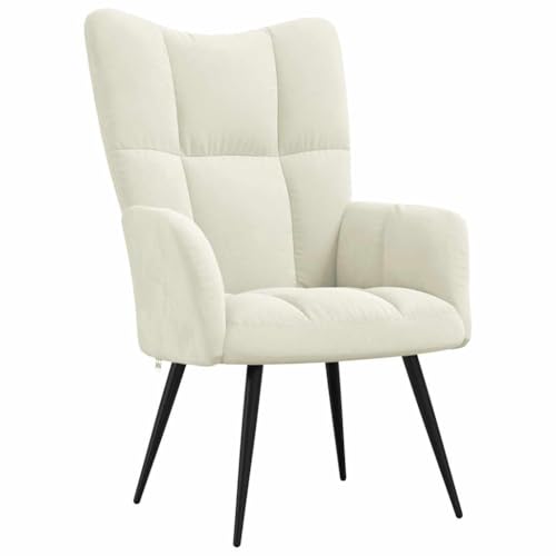 SDWEHBJ Relaxsessel, Esszimmerstuhl, Gepolsterter Stuhl, Bürostuhl, Loungesessel für Esszimmer, Wohnzimmer, Schlafzimmer, 61x70x96.5 cm Cremeweiß Samt SDWEHBJ Relaxsessel, Esszimmerstuhl, Gepolsterter Stuhl, Bürostuhl, Loungesessel für Esszimmer, Wohnzimmer, Schlafzimmer, 61x70x96.5 cm Cremeweiß Samt von SDWEHBJ