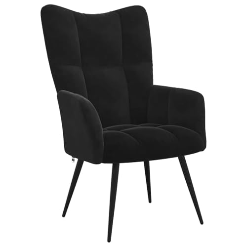 SDWEHBJ Relaxsessel, Esszimmerstuhl, Gepolsterter Stuhl, Bürostuhl, Loungesessel für Esszimmer, Wohnzimmer, Schlafzimmer, 61x70x96.5 cm Schwarz Samt SDWEHBJ Relaxsessel, Esszimmerstuhl, Gepolsterter Stuhl, Bürostuhl, Loungesessel für Esszimmer, Wohnzimmer, Schlafzimmer, 61x70x96.5 cm Schwarz Samt von SDWEHBJ